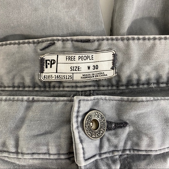 Free People Gray Cropped Jeans Size 30 - Picture 3 of 5